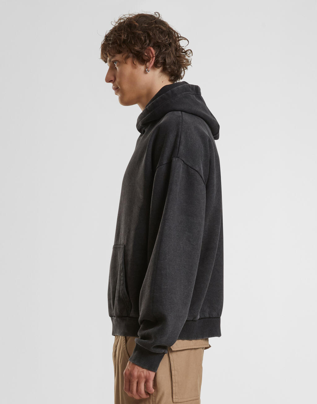 Φούτερ με Κουκούλα By294 Build Your Brand Vintage Heavy Hoody Black ανδρικά Simple Wear