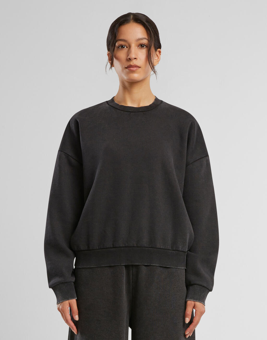 Γυναικείο Φούτερ Crewneck BY301 Build Your Brand Vintage Heavy Black