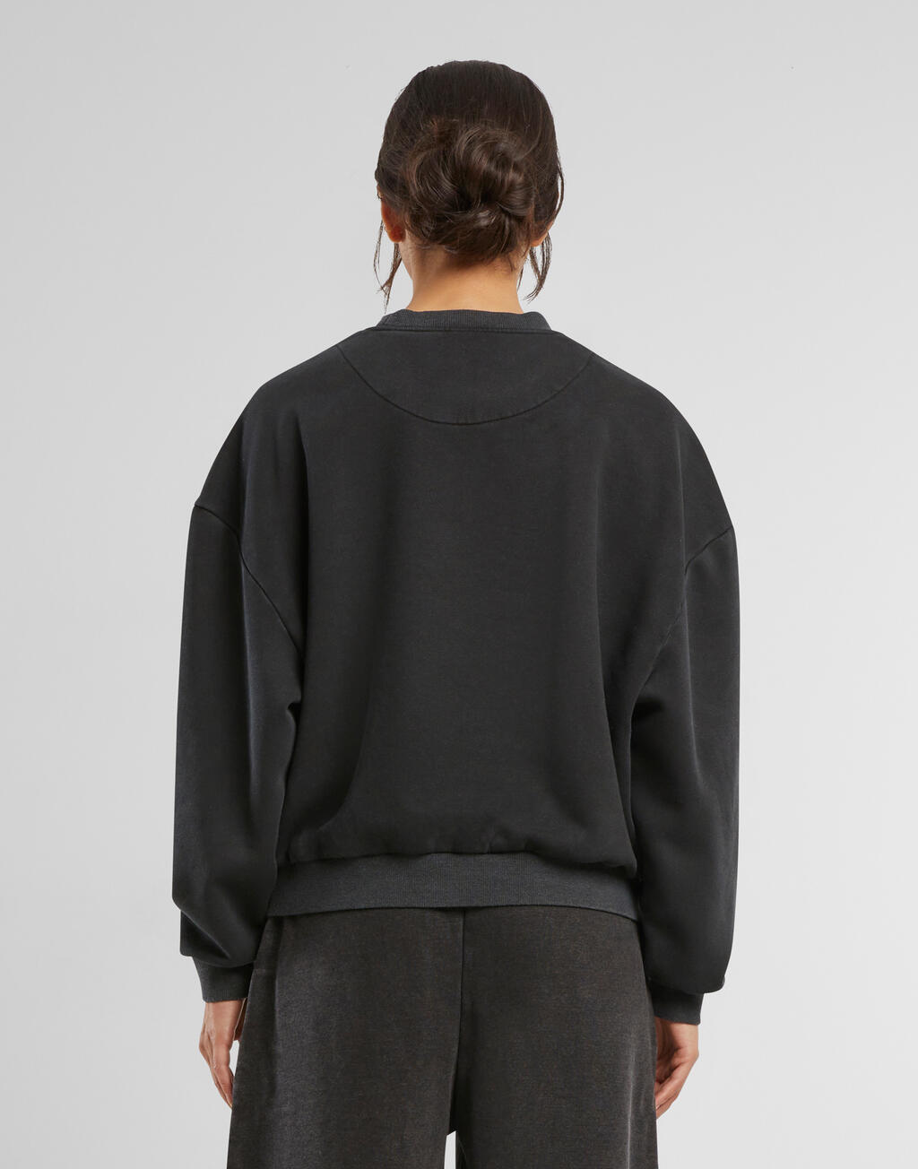 Γυναικείο Φούτερ Crewneck BY301 Build Your Brand Vintage Heavy Black