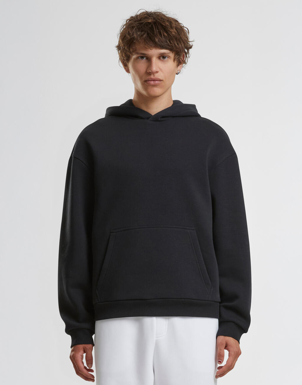 Φούτερ με Κουκούλα (Fluffy Hoody) BY284 Build Your Brand 330 g/m² Black