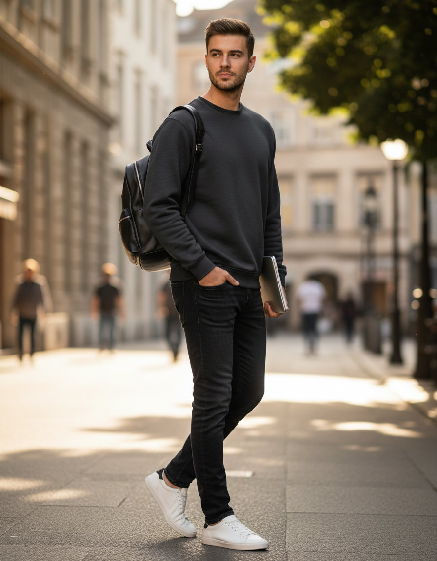 Φούτερ Crewneck Heavy 5429 Tee Jays Dark Grey ανδρικά Simple Wear
