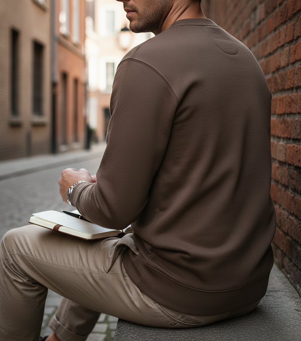 Φούτερ Crewneck 0R262M0 Russell Athletic Mocha ανδρικά Simple Wear