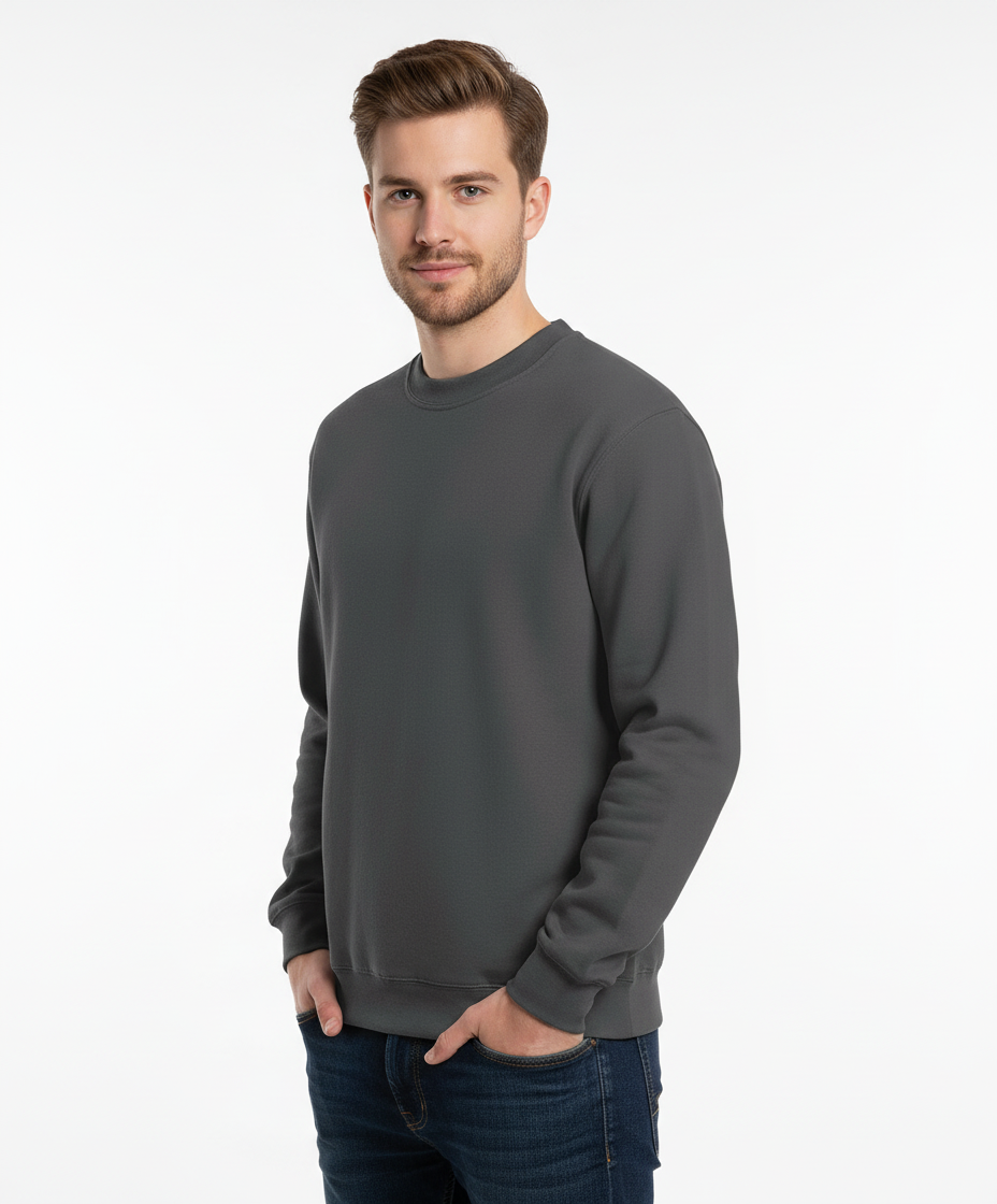 Φούτερ Crewneck Wu600 B C Steel Grey ανδρικά Simple Wear