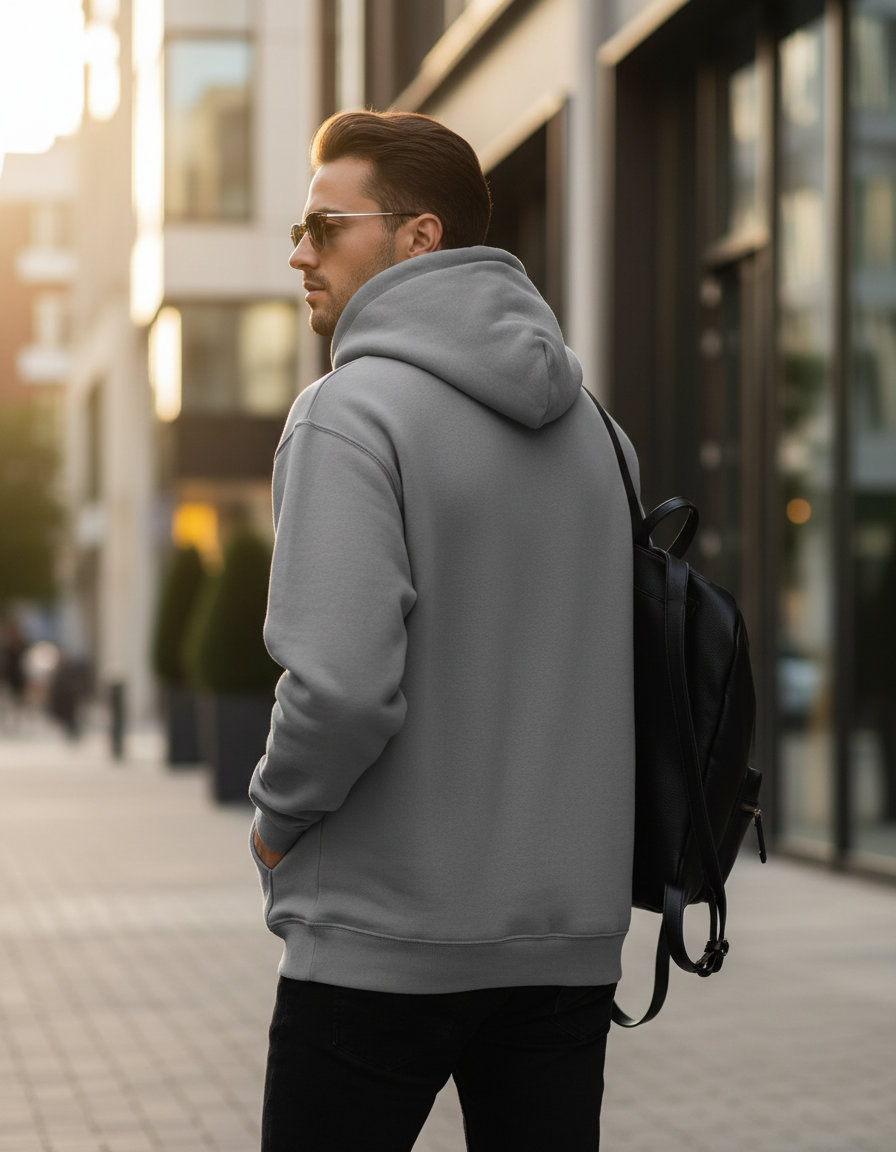 Φούτερ με Κουκούλα Sf500 Gildan Softstyle Midweight Fleece Cement ανδρικά Simple Wear