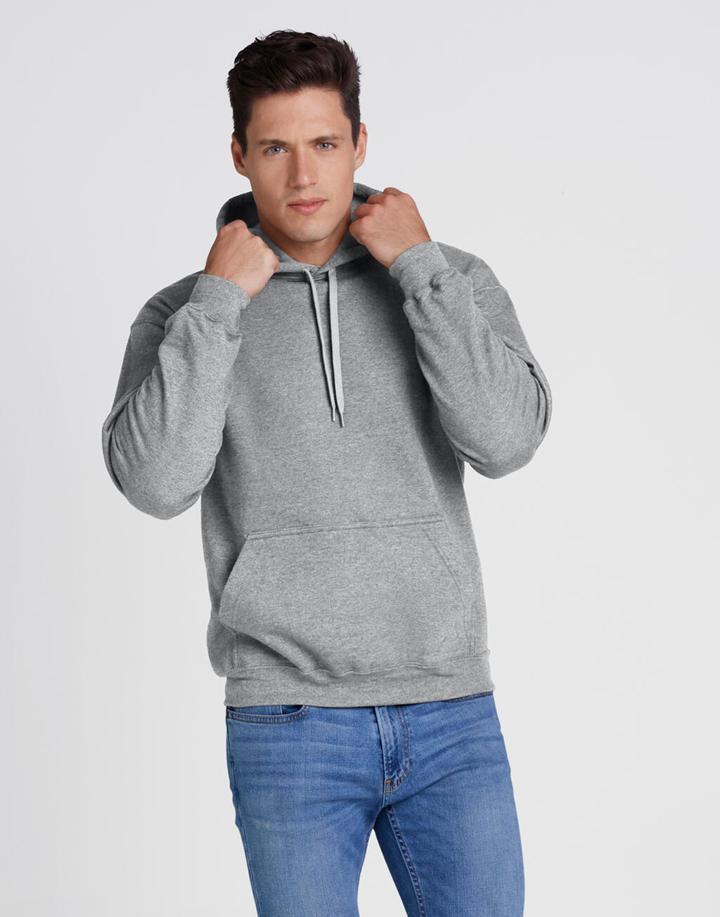 Φούτερ με Κουκούλα SF500 Gildan Softstyle Midweight Fleece Sport Grey