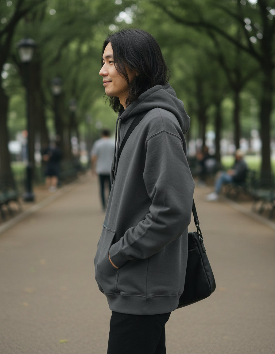 Φούτερ με Κουκούλα Sf500 Gildan Softstyle Midweight Fleece Smoke ανδρικά Simple Wear