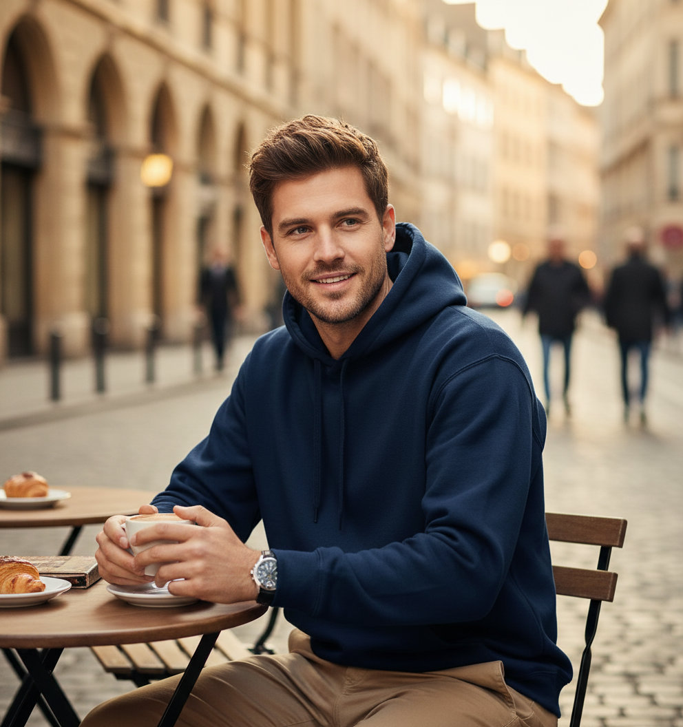Φούτερ με Κουκούλα Sf500 Gildan Softstyle Midweight Fleece Navy ανδρικά Simple Wear