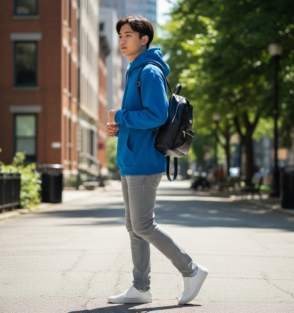 Φούτερ με Κουκούλα Sf500 Gildan Softstyle Midweight Fleece Royal ανδρικά Simple Wear