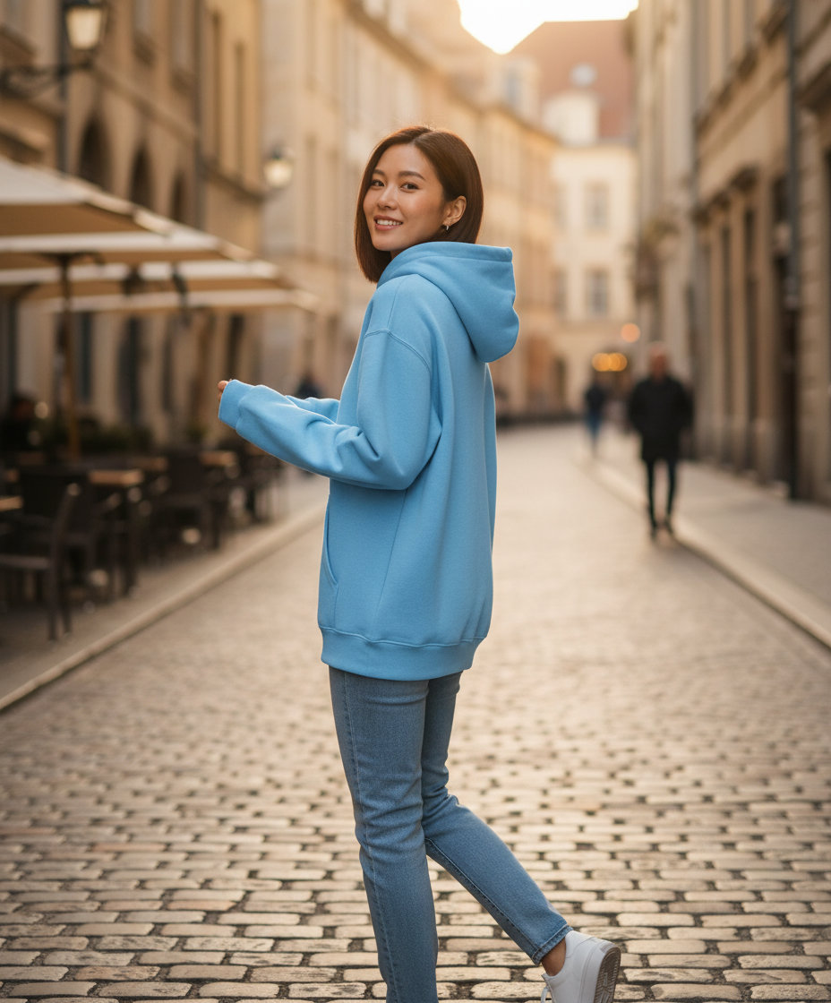 Φούτερ με Κουκούλα Sf500 Gildan Softstyle Midweight Fleece Sky ανδρικά Simple Wear