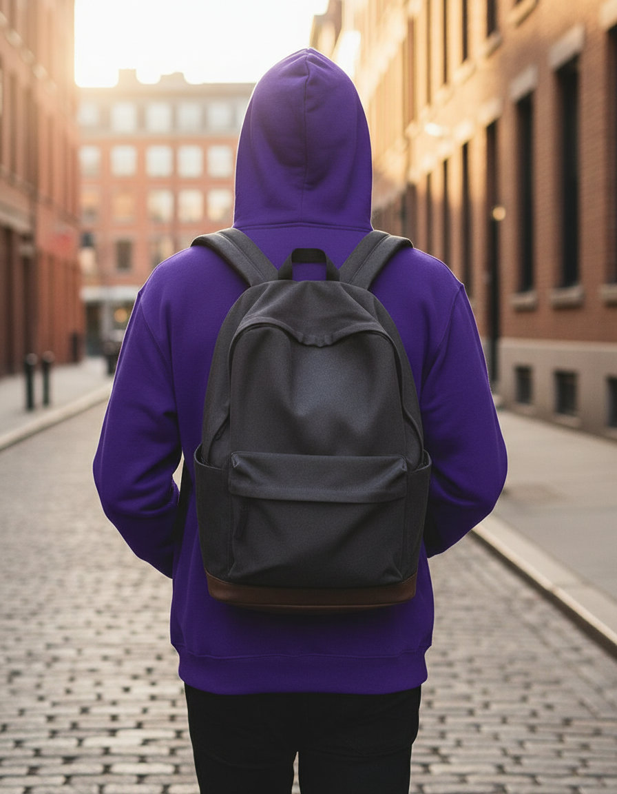 Φούτερ με Κουκούλα Sf500 Gildan Softstyle Midweight Fleece Purple ανδρικά Simple Wear