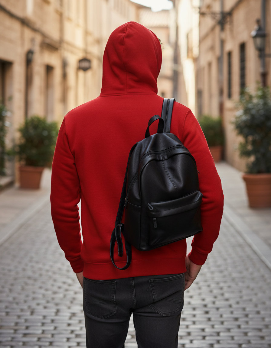 Φούτερ με Κουκούλα Sf500 Gildan Softstyle Midweight Fleece Red ανδρικά Simple Wear