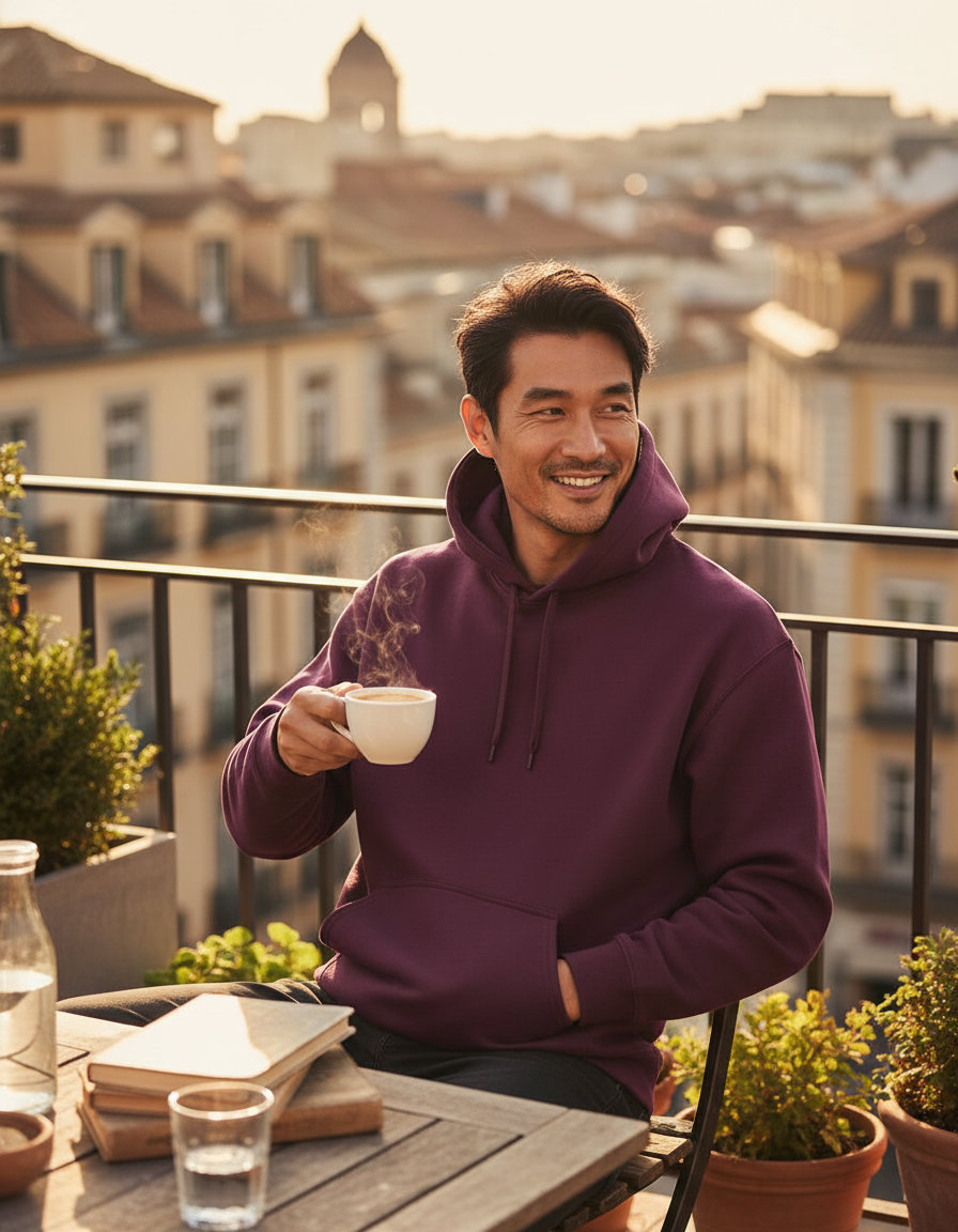 Φούτερ με Κουκούλα Sf500 Gildan Softstyle Midweight Fleece Maroon ανδρικά Simple Wear