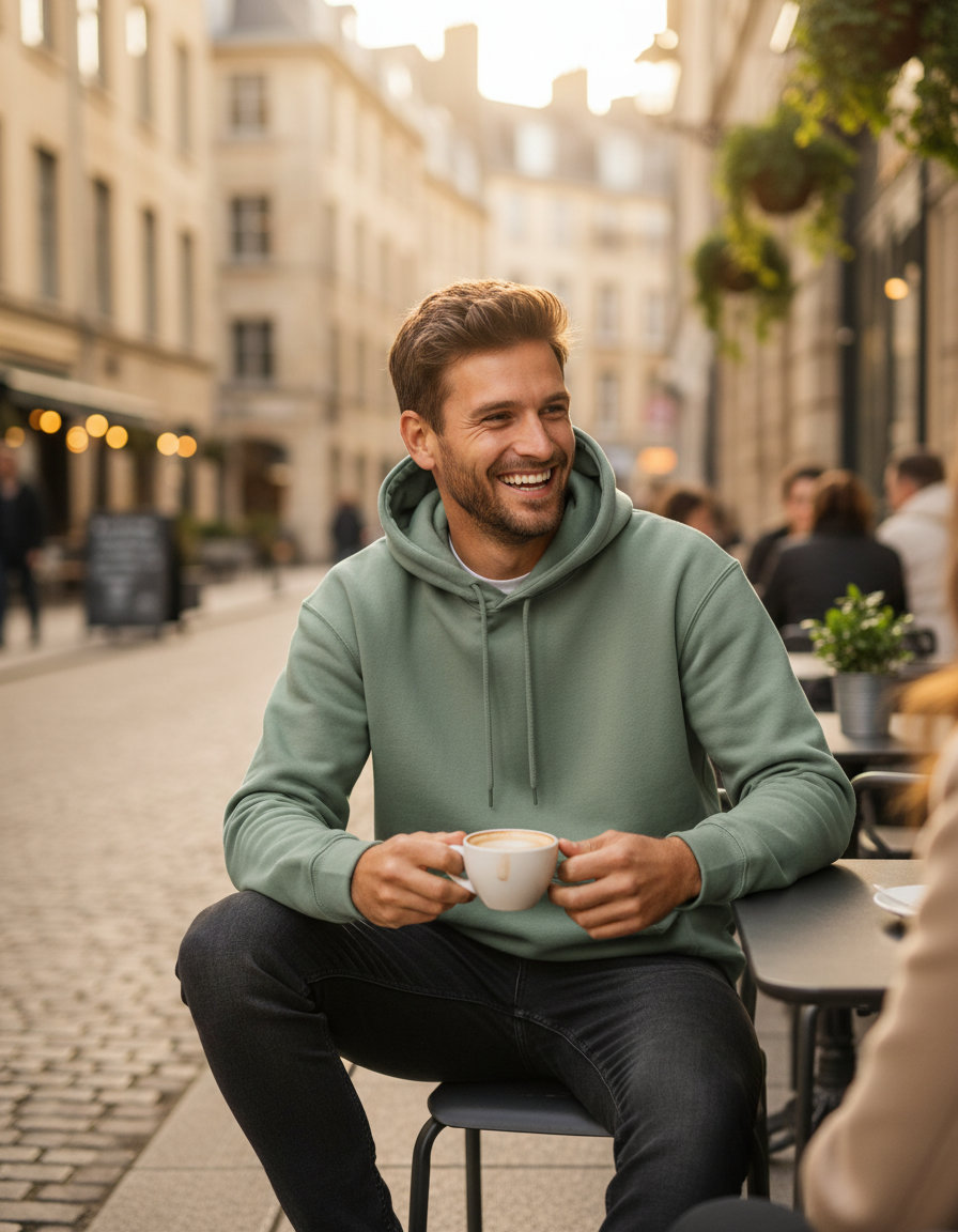 Φούτερ με Κουκούλα Sf500 Gildan Softstyle Midweight Fleece Sage ανδρικά Simple Wear