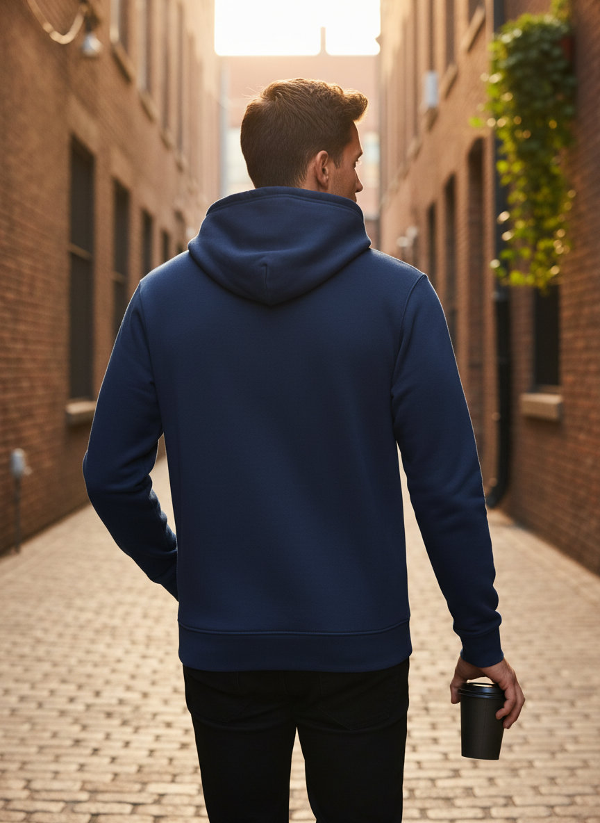 Φούτερ με Κουκούλα Unlabeled 5152 Tee Jays Navy ανδρικά Simple Wear