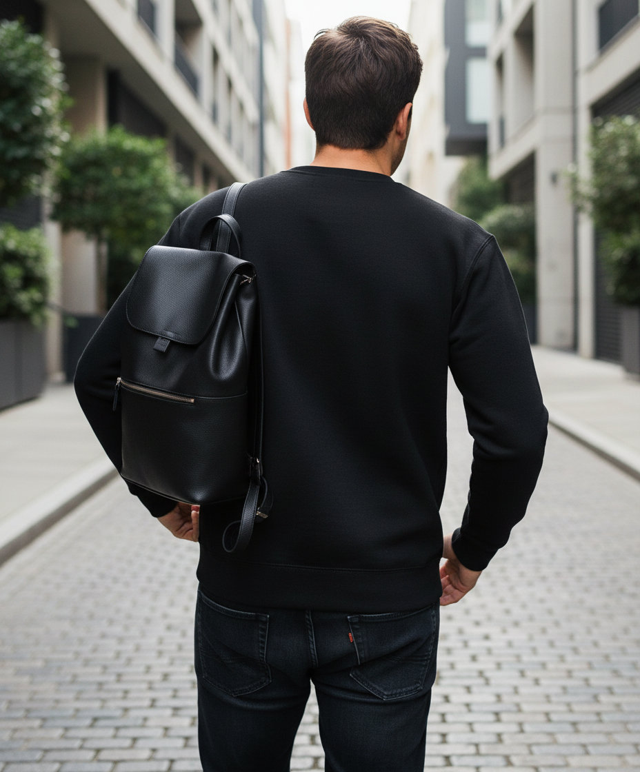 Φούτερ Supercotton 062276 Fruit Of The Loom Black ανδρικά Simple Wear