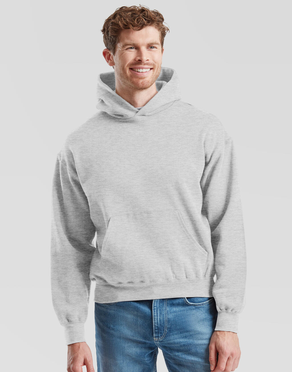 Φούτερ με Κουκούλα Supercotton 062278 Fruit of the Loom Athletic Heather