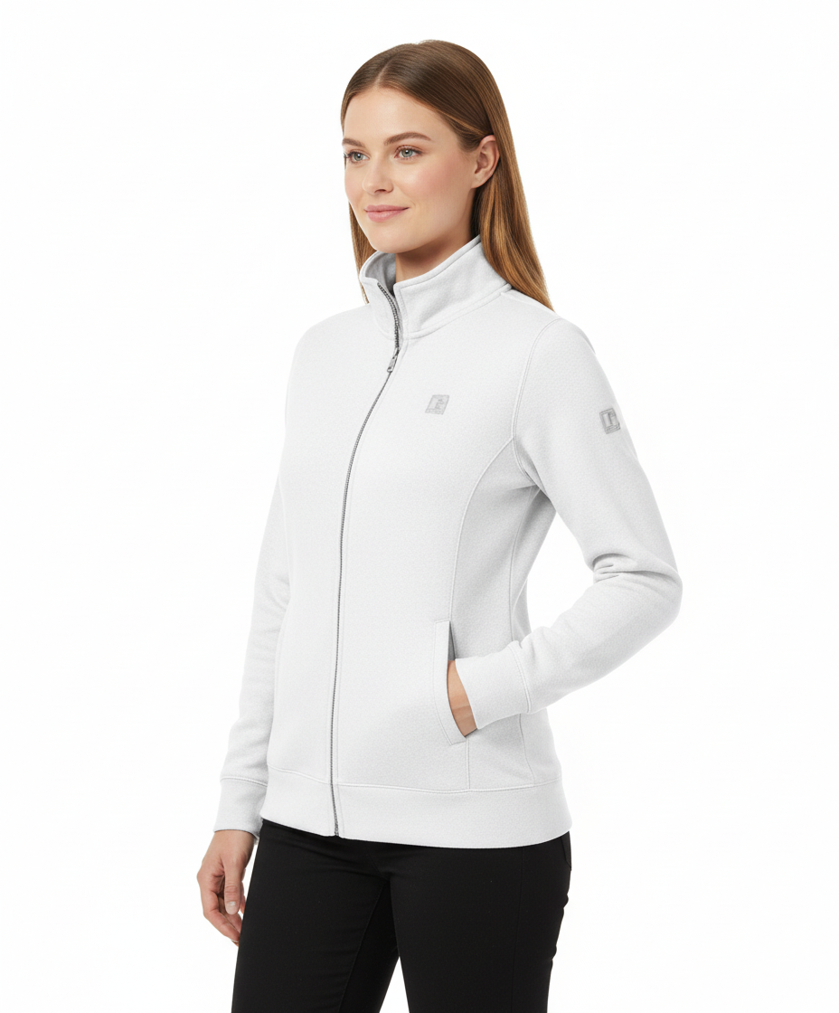 Γυναικείο Φούτερ με Φερμουάρ 0R267F0 Russell Authentic Zip White