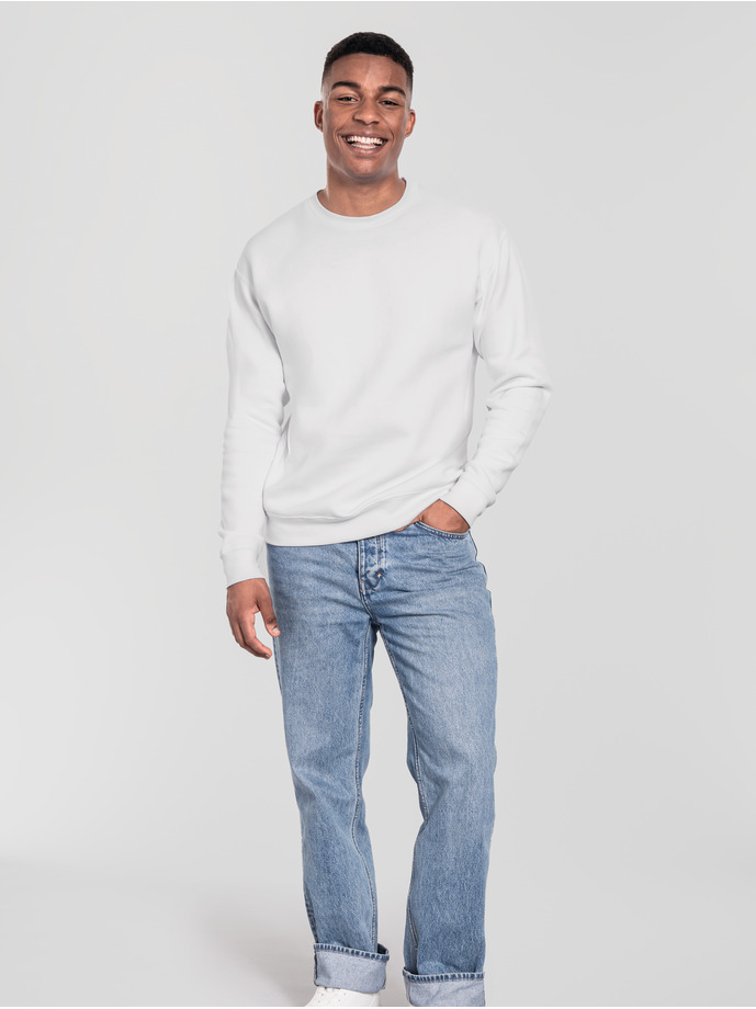 Φούτερ Μπλούζα 0622820 Fruit Of The Loom Iconic Premium Set-In Sweat White ανδρικά Simple Wear