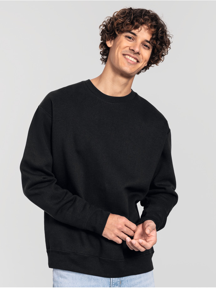 Φούτερ Μπλούζα 0622820 Fruit of the Loom Iconic Premium Set-In Sweat Black