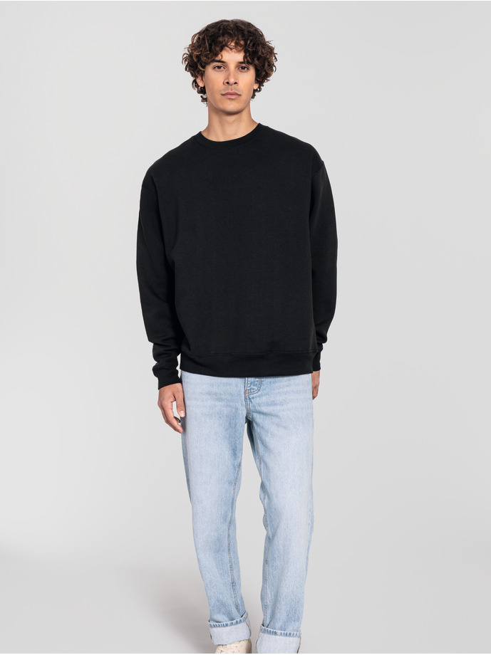Φούτερ Μπλούζα 0622820 Fruit Of The Loom Iconic Premium Set-In Sweat Black ανδρικά Simple Wear