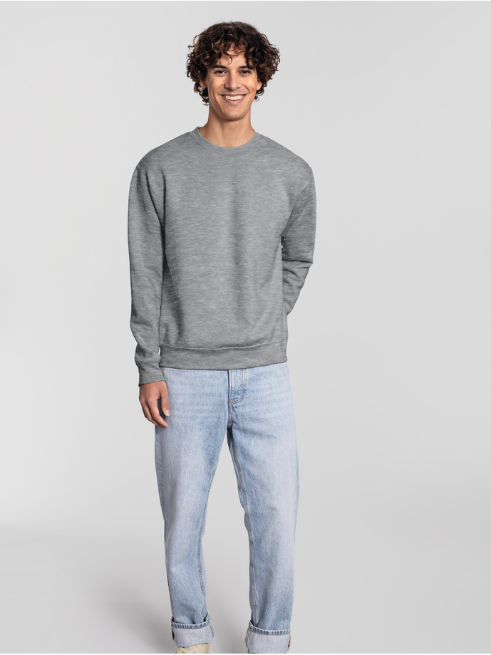 Φούτερ Μπλούζα 0622820 Fruit Of The Loom Iconic Premium Set-In Sweat Athletic Heather ανδρικά Simple Wear