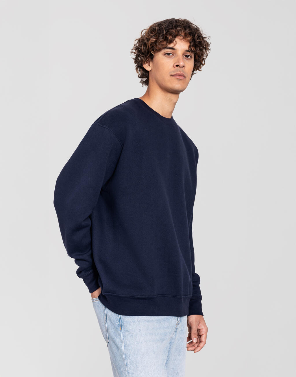 Φούτερ Μπλούζα 0622820 Fruit Of The Loom Iconic Premium Set-In Sweat Deep Navy ανδρικά Simple Wear