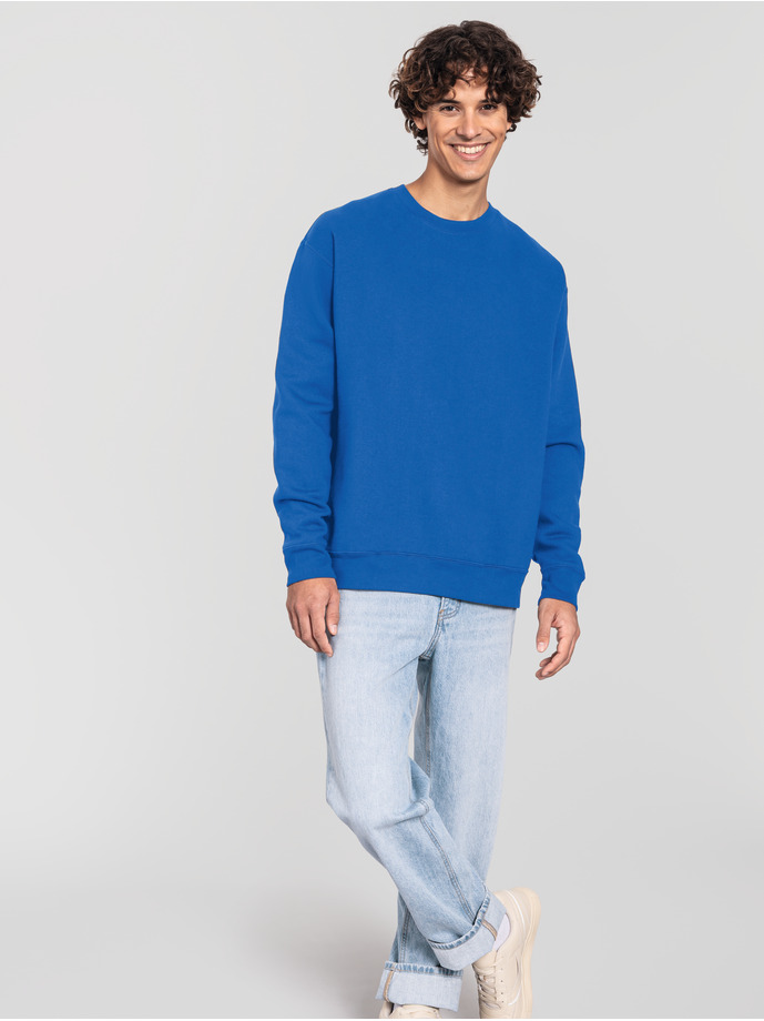 Φούτερ Μπλούζα 0622820 Fruit Of The Loom Iconic Premium Set-In Sweat Royal Blue ανδρικά Simple Wear
