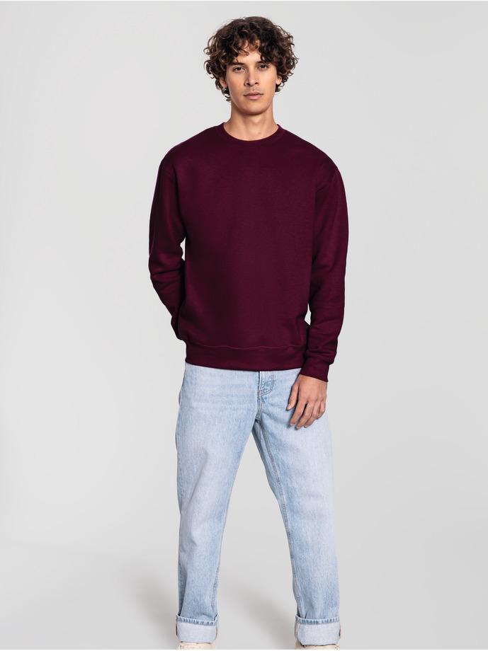 Φούτερ Μπλούζα 0622820 Fruit Of The Loom Iconic Premium Set-In Sweat Burgundy ανδρικά Simple Wear