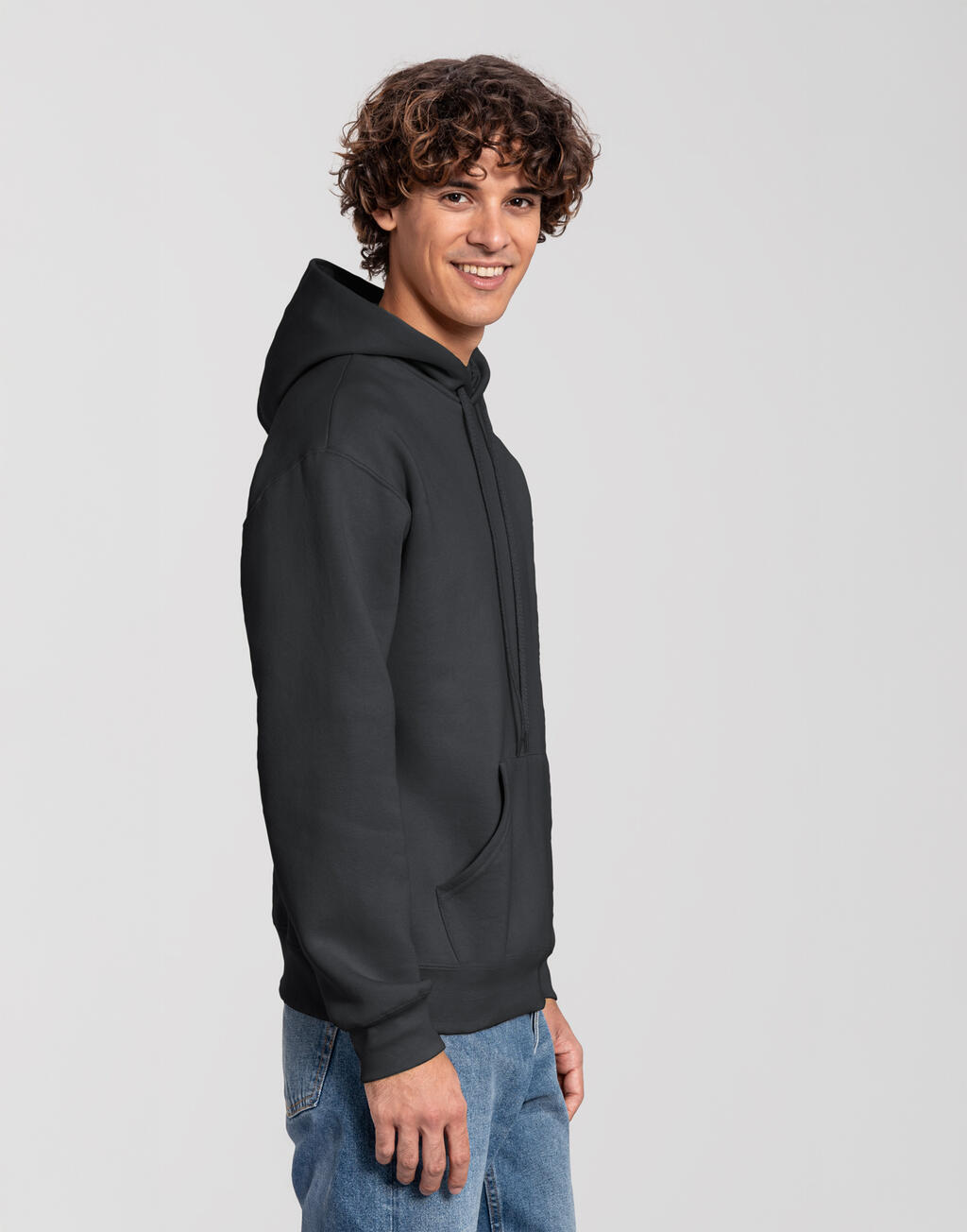 Φούτερ με Κουκούλα Iconic Premium 0622840 Fruit Of The Loom Light Graphite ανδρικά Simple Wear