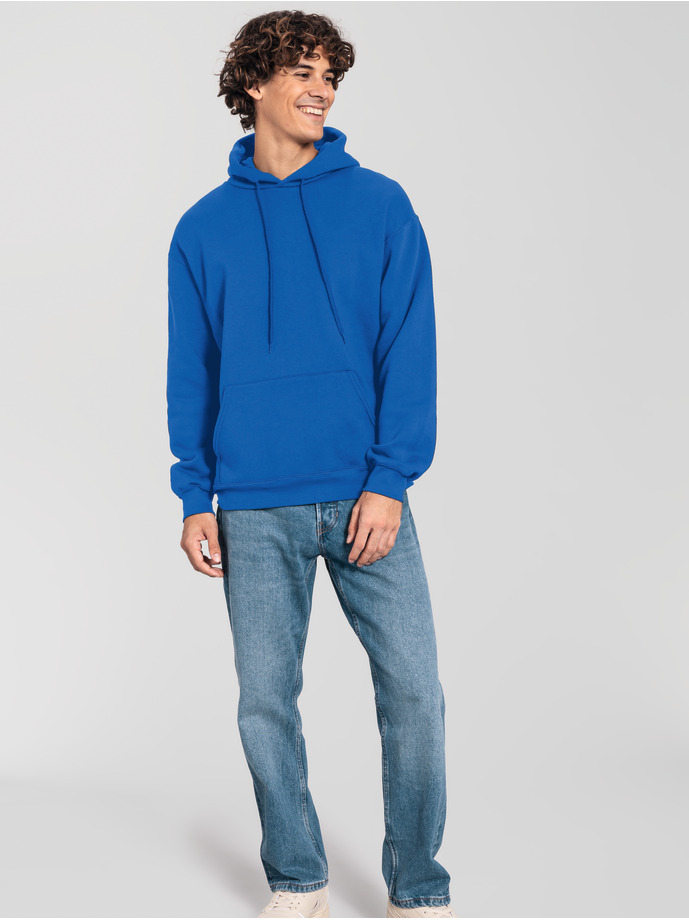Φούτερ με Κουκούλα Iconic Premium 0622840 Fruit Of The Loom Royal Blue ανδρικά Simple Wear