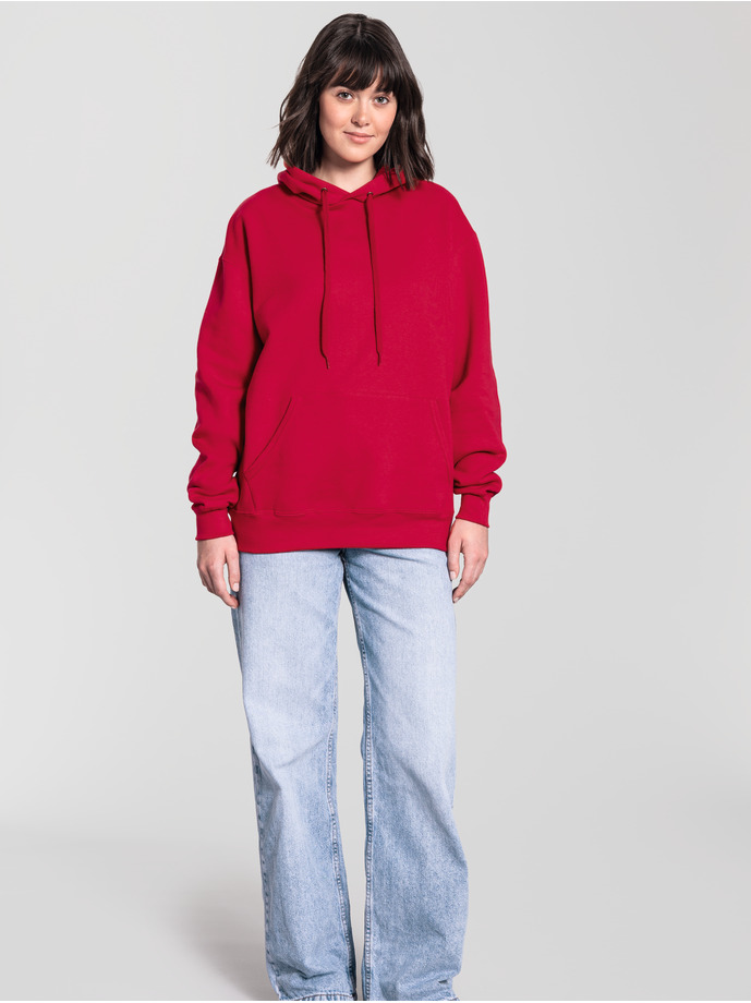 Φούτερ με Κουκούλα Iconic Premium 0622840 Fruit Of The Loom Red ανδρικά Simple Wear
