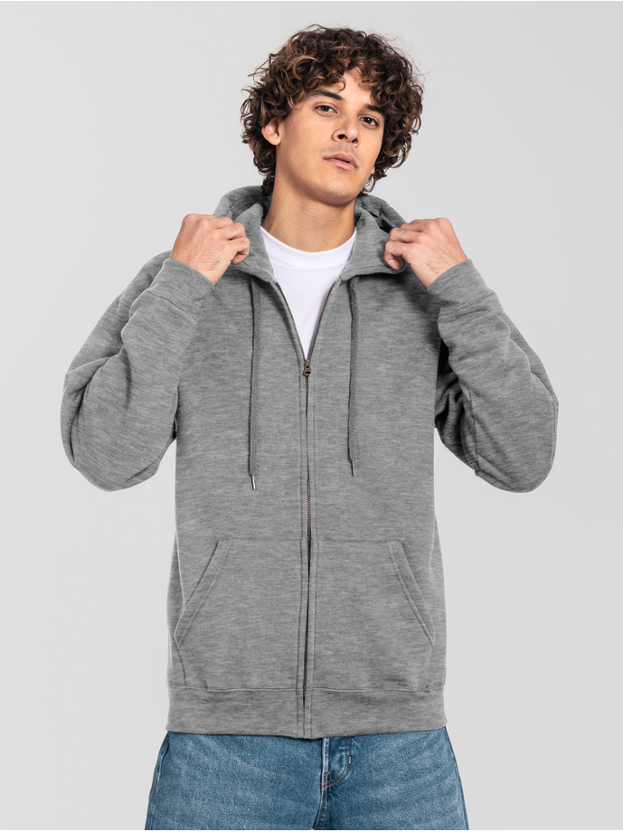 Ζακέτα Φούτερ με Κουκούλα 0622860 Fruit of the Loom Iconic Premium Athletic Heather
