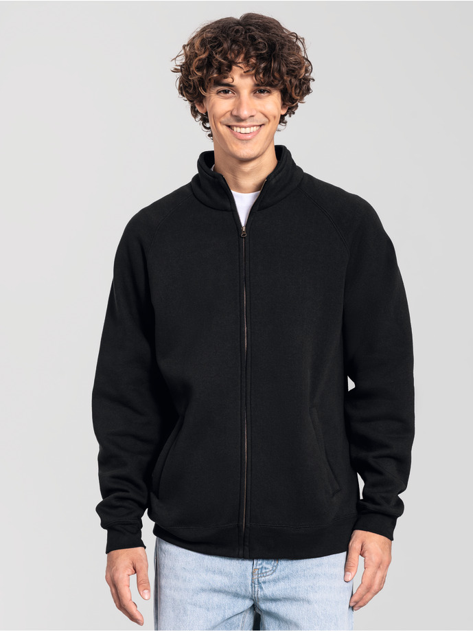 Ανδρική Ζακέτα Φούτερ Iconic Premium Sweat Jacket 0622900 Fruit of the Loom Black