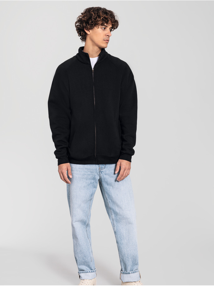 Ανδρική Ζακέτα Φούτερ Iconic Premium Sweat Jacket 0622900 Fruit Of The Loom Black ανδρικά Simple Wear