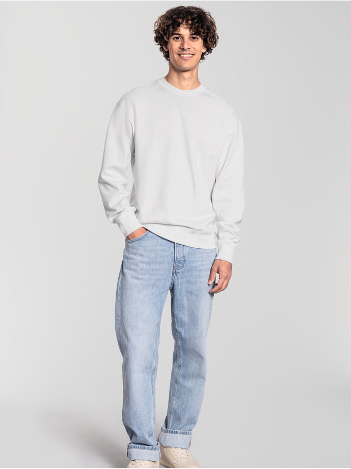Φούτερ Crewneck Iconic 250 0622920 Fruit Of The Loom White ανδρικά Simple Wear
