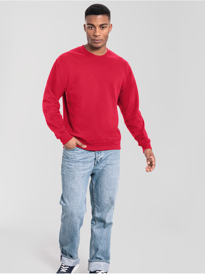 Φούτερ Crewneck Iconic 250 0622920 Fruit Of The Loom Red ανδρικά Simple Wear