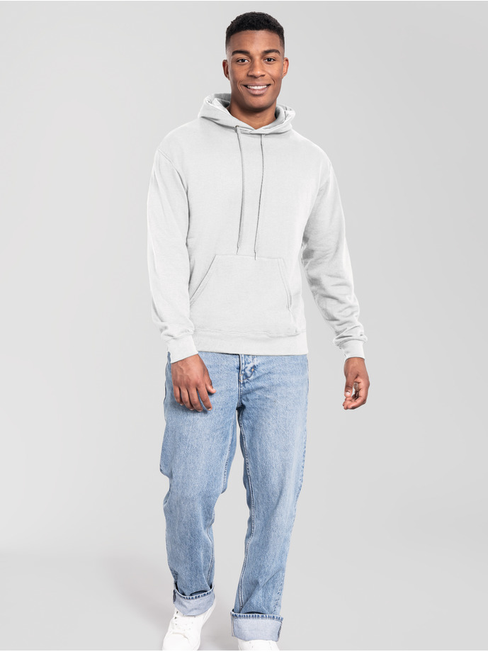Φούτερ με Κουκούλα 0622940 Fruit Of The Loom Iconic 250 Hooded Sweat White ανδρικά Simple Wear