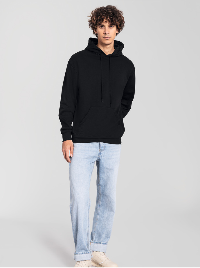 Φούτερ με Κουκούλα 0622940 Fruit Of The Loom Iconic 250 Hooded Sweat Black ανδρικά Simple Wear