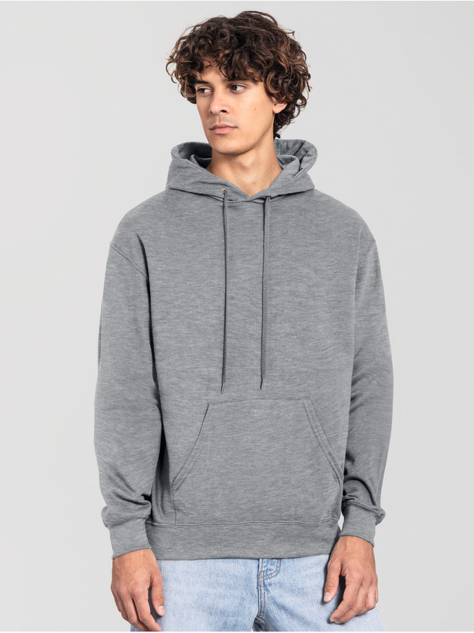 Φούτερ με Κουκούλα 0622940 Fruit of the Loom Iconic 250 Hooded Sweat Athletic Heather