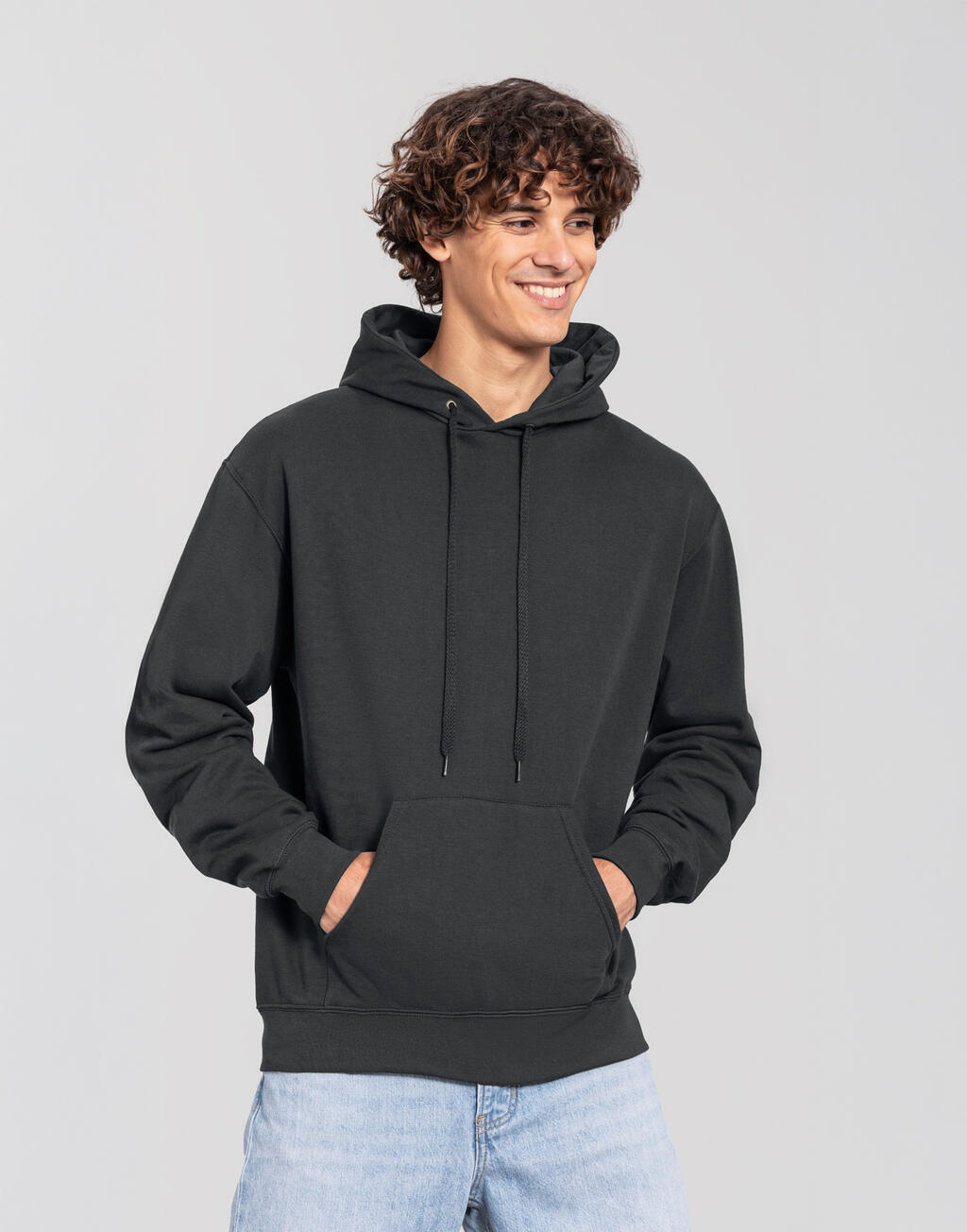 Φούτερ με Κουκούλα 0622940 Fruit of the Loom Iconic 250 Hooded Sweat Light Graphite