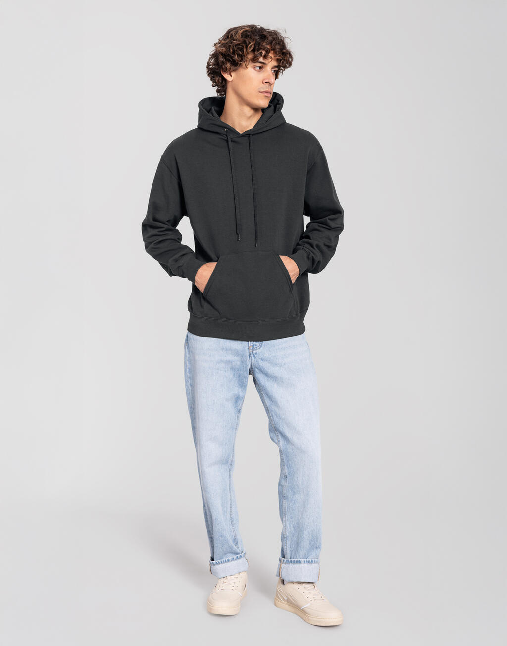Φούτερ με Κουκούλα 0622940 Fruit Of The Loom Iconic 250 Hooded Sweat Light Graphite ανδρικά Simple Wear