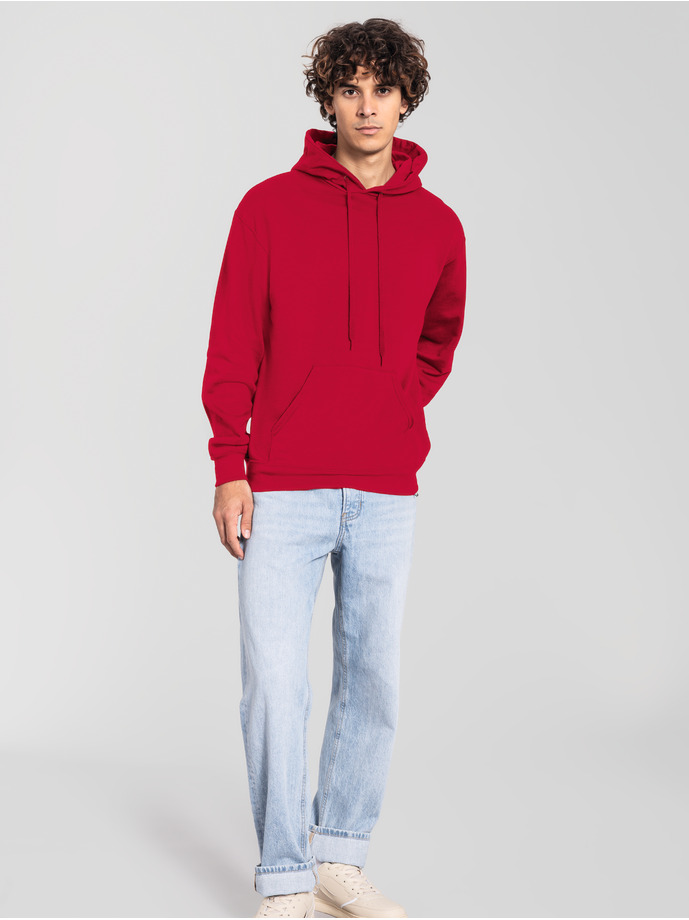 Φούτερ με Κουκούλα 0622940 Fruit Of The Loom Iconic 250 Hooded Sweat Red ανδρικά Simple Wear