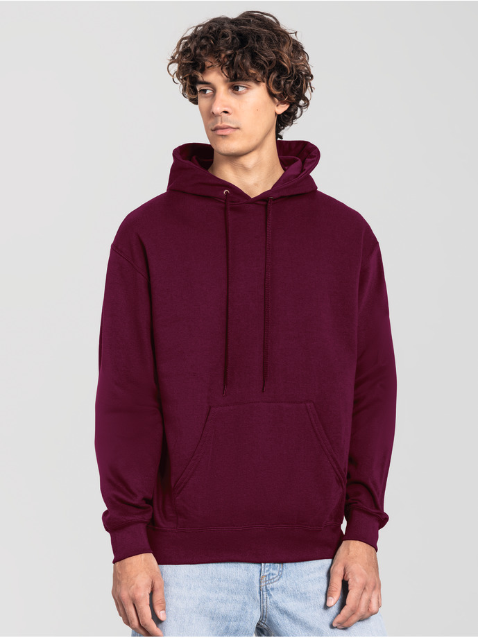 Φούτερ με Κουκούλα 0622940 Fruit of the Loom Iconic 250 Hooded Sweat Burgundy