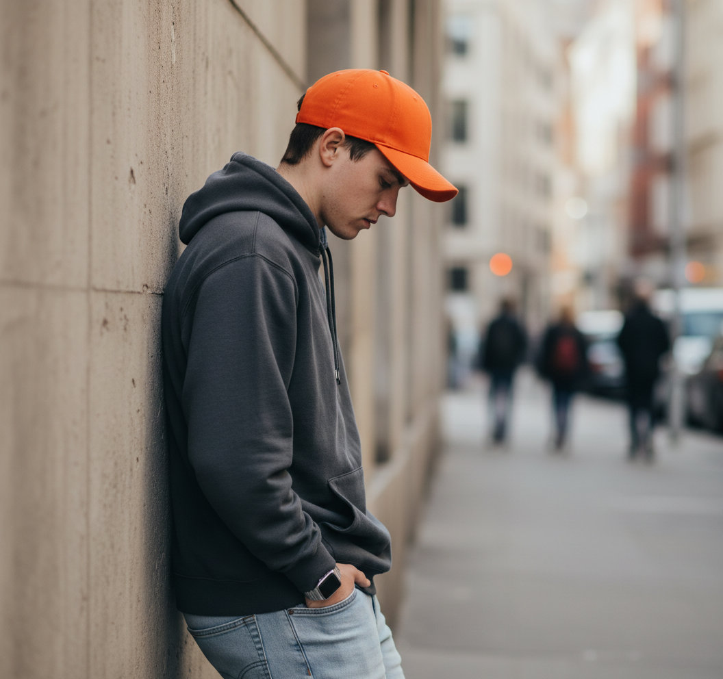 Καπέλο Jockey 6277 Flexfit Wooly Combed Orange αξεσουάρ Καπέλα Simple Wear
