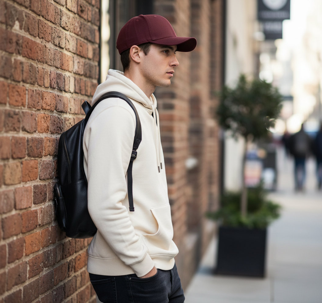 Καπέλο Jockey 6277 Flexfit Wooly Combed Maroon αξεσουάρ Καπέλα Simple Wear