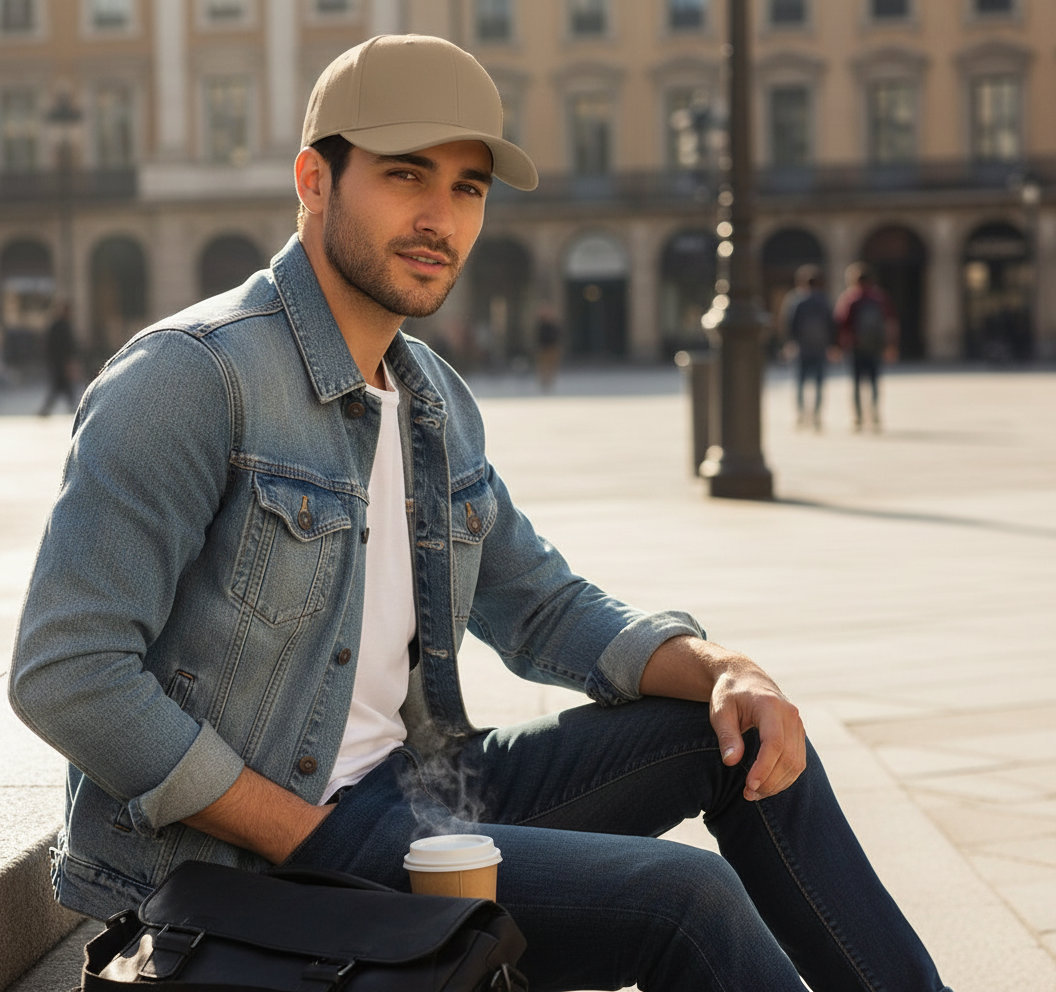 Καπέλο Jockey 6277 Flexfit Wooly Combed Khaki αξεσουάρ Καπέλα Simple Wear