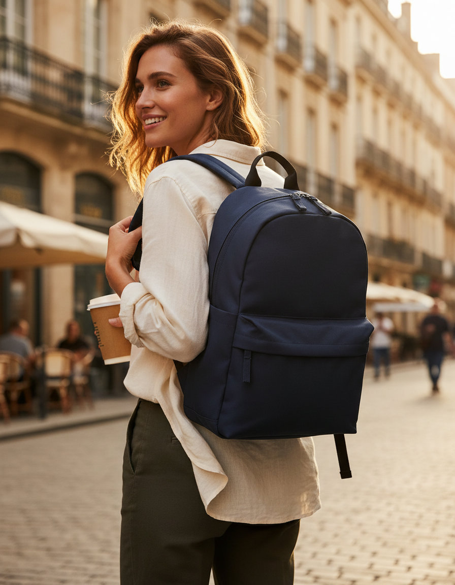Σακίδιο Πλάτης Mini Bg185S Bagbase Premium Recycled Navy Είδη Ταξιδιου Τσάντες Simple Wear