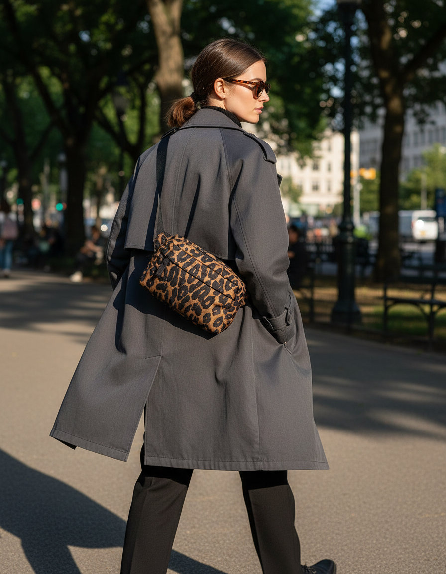 Leopard Print Cross Body Bag Bagbase Bg197 Είδη Ταξιδιου Τσαντάκια Simple Wear