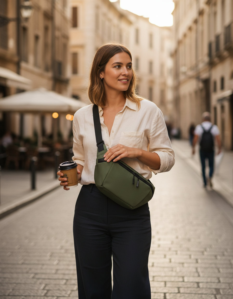 Τσάντα Cross Body 5 Litre Everyday Carry Bg346 Bagbase Olive Green Είδη Ταξιδιου Τσαντάκια Simple Wear