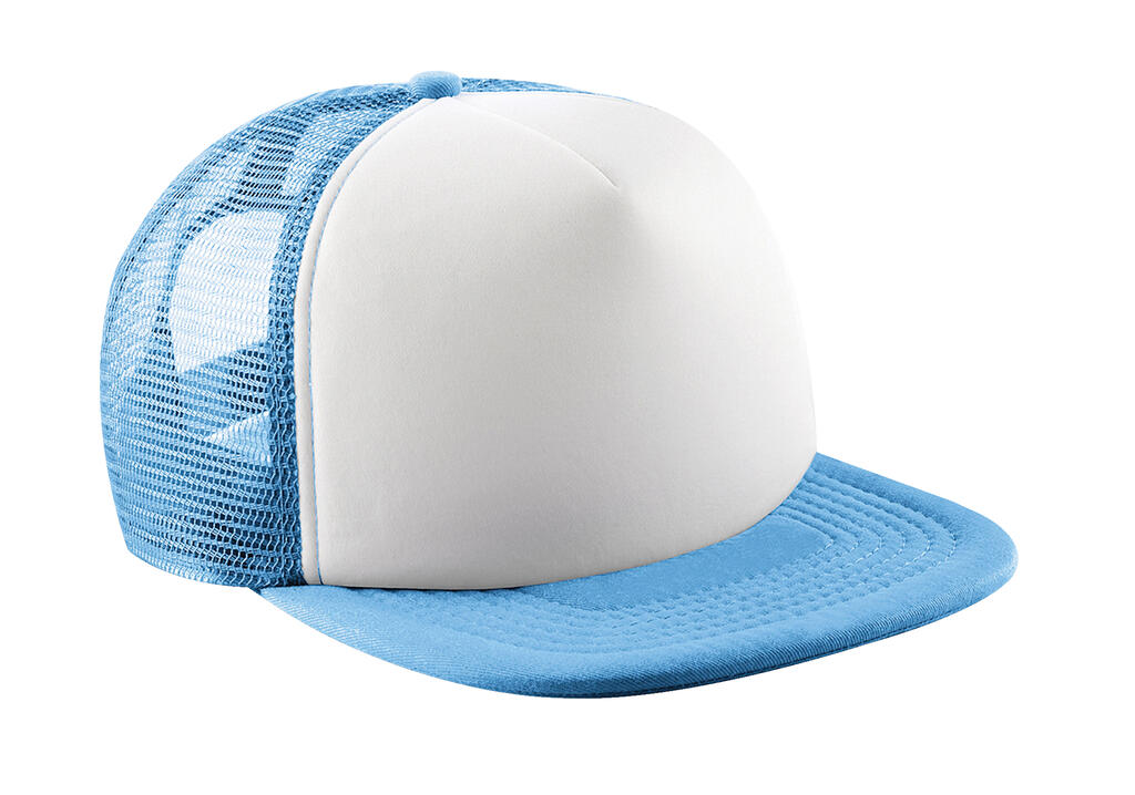 Παιδικό Καπέλο Trucker B645b Beechfield Vintage Snapback Sky Blue/White